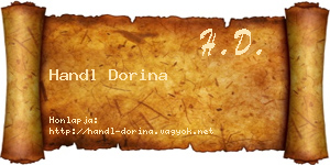 Handl Dorina névjegykártya